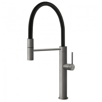 Gessi Miscelatore semi pro monocomando Kitchen 60010 239 finitura Steel Brushed