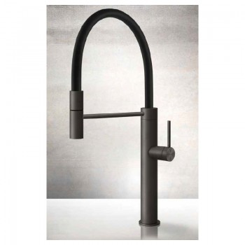 Gessi Miscelatore semi pro monocomando Kitchen 60010 707 finitura Black Metal Brushed