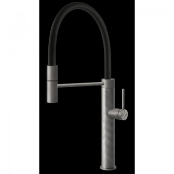 Gessi Miscelatore semi pro monocomando Kitchen Cesello 60014 239 finitura Steel Brushed