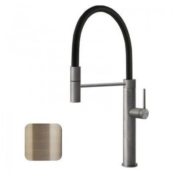 Gessi Miscelatore semi pro monocomando Kitchen Cesello 60014 726 finitura Warm Bronze Brushed