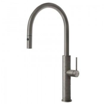 Gessi Miscelatore monocomando con doccetta estraibile Kitchen Meccanica 60024 239 finitura Steel Brushed