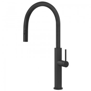 Gessi Miscelatore monocomando con doccetta estraibile Kitchen Meccanica 60024 299 finitura Matte Black