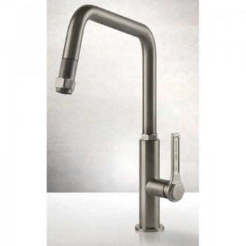 Gessi Miscelatore monocomando con doccetta estraibile Officine - Gessi 60053 149 finitura Finox