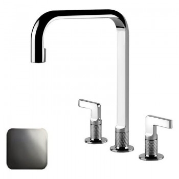 Gessi Miscelatore a 3 fori Inciso Collection 58701 706 finitura Black Metal