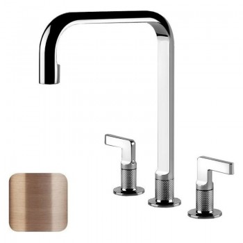 Gessi Miscelatore a 3 fori Inciso Collection 58701 708 finitura Copper Brushed