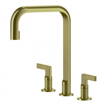 Gessi Miscelatore a 3 fori Inciso Collection 58701 727 finitura Brass Brushed