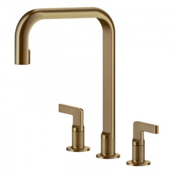 Gessi Miscelatore a 3 fori Inciso Collection 58701 726 finitura Warm Bronze Brushed