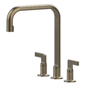 Gessi Miscelatore a 3 fori Inciso Collection 58701 713 finitura Antique Brass