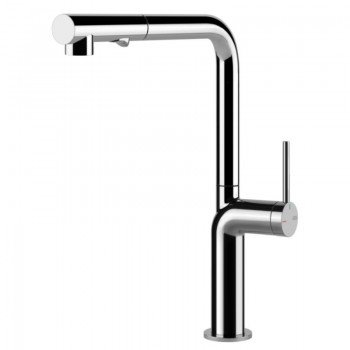 Gessi Miscelatore monocomando con doccetta estraibile Stelo Collection 60311 031 finitura cromato