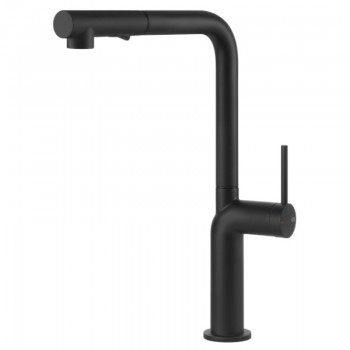 Gessi Miscelatore monocomando con doccetta estraibile Stelo Collection 60311 299 finitura Matte Black