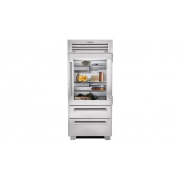 SUB-ZERO  frigorifero/freezer in acciaio inox con ice maker e porta in vetro ICBPRO3650G