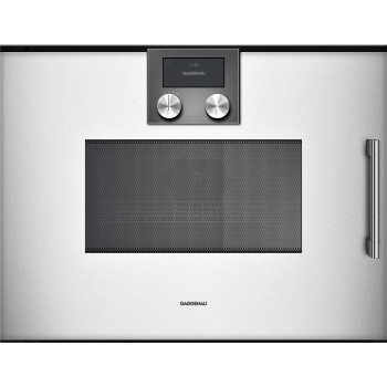 Gaggenau 200 series Forno combinato a microonde 60 cm argento Cerniera porta a sinistra BMP251130